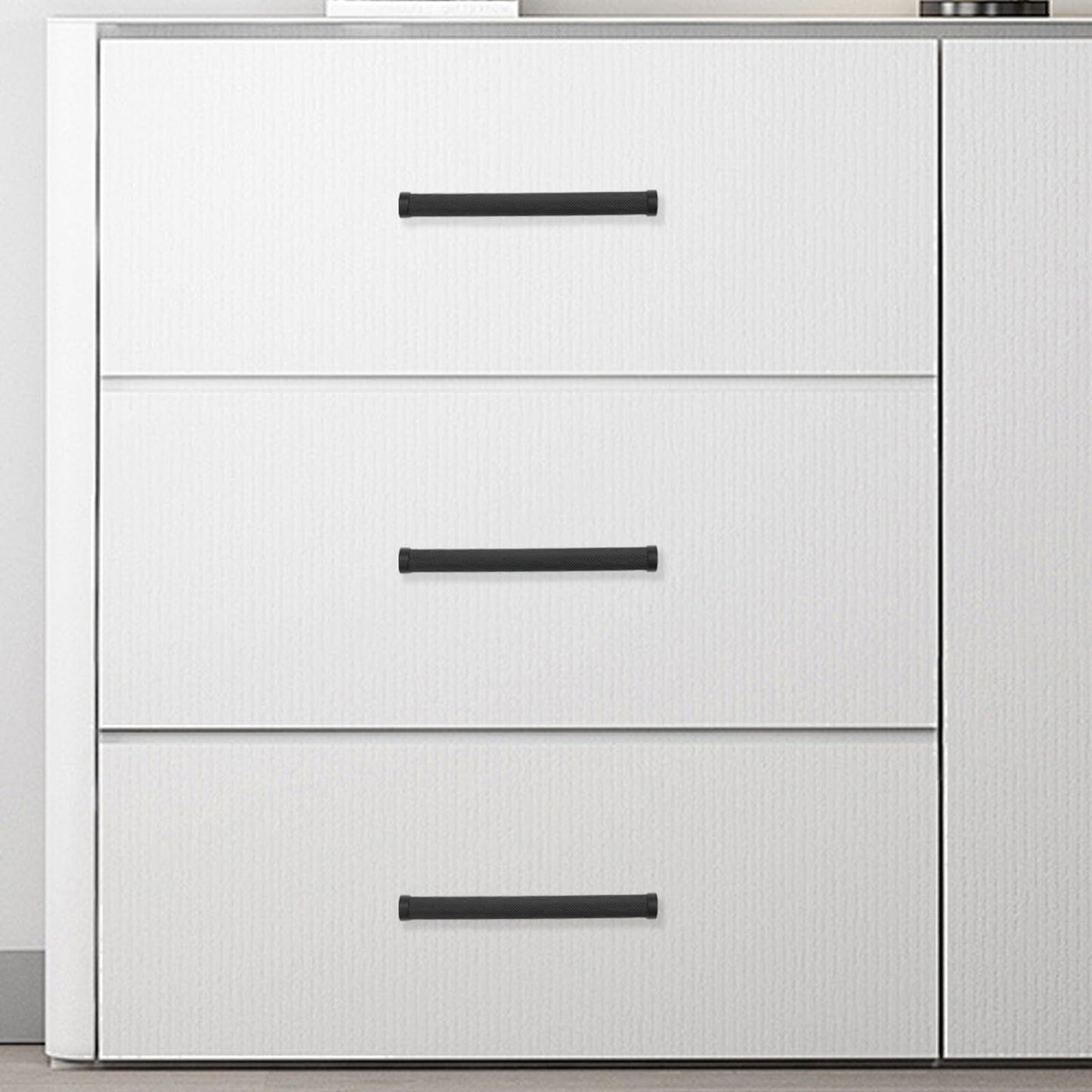 BUKOBYHE 20 Pack 5 Inch Matte Black Kitchen Cabinet Handles Knurled Cabinet Pulls Black Drawer Pulls Kitchen Hardware