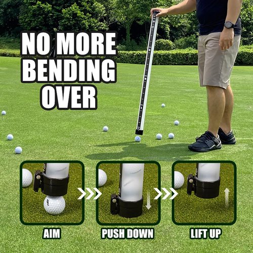 Dr.Acces Premium Golf Ball Retriever - Professional Golf Ball Picker Collector -Golf Ball Pickup PlasticTube