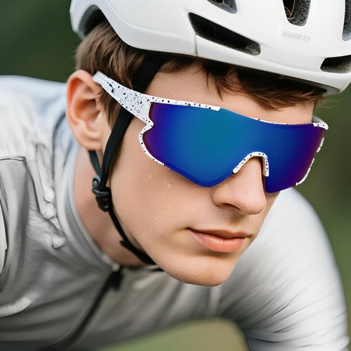 MJEBT Polarized Sports Sunglasses for Men Women, Baseball Cycling Fishing Running Sun Glasses UV400 Protection (White/Blue Mirror+Blue Red/Pink Mirror+Black/Gray)