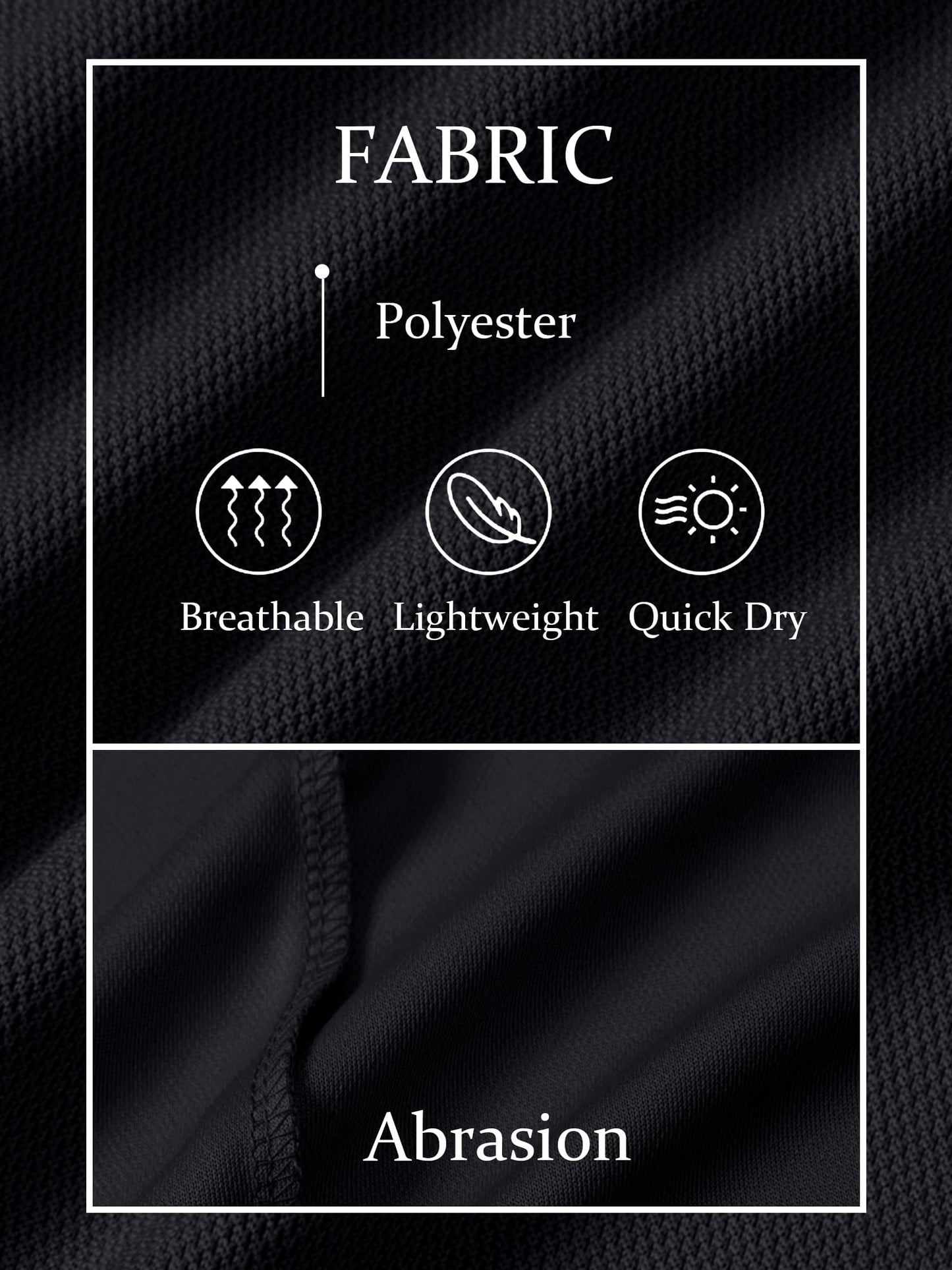TACVASEN Mens Golf Shirt Dry Fit Mens Polo Shirts Short Sleeve Performance Golf Polos for Men with Collar Work Shirts Black, M