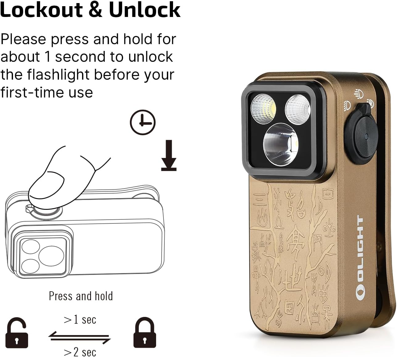 OLIGHT Oclip Pro Rechargeable EDC Flashlight - 500 Lumens, Magnetic Clip-On Light for Outdoor & Indoor Use