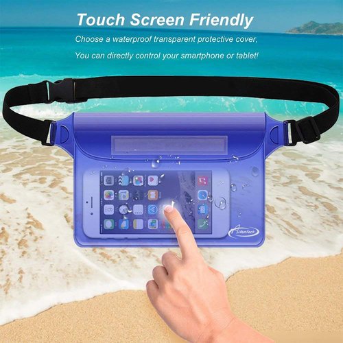 AiRunTech Clear Waterproof Fanny Pack - Essential Beach & Cruise Accessory | Fits Phone, Passport & Wallet