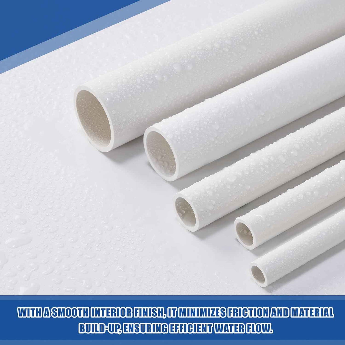 15PCS 3/4" White PVC Sch40 Pipes - 4FT Industrial Grade Durable Tubing