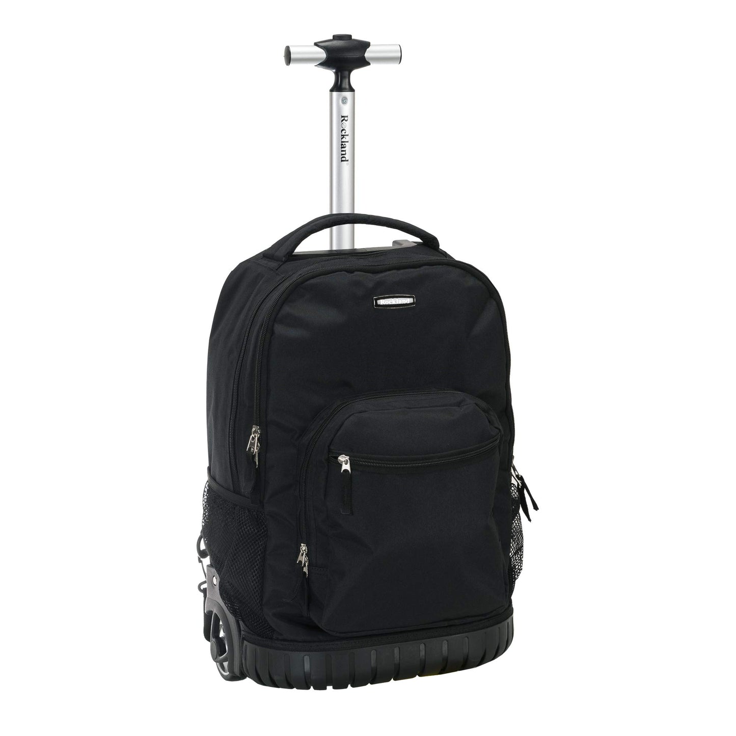Rockland Single Handle Laptop Rolling Backpack, 19", Black