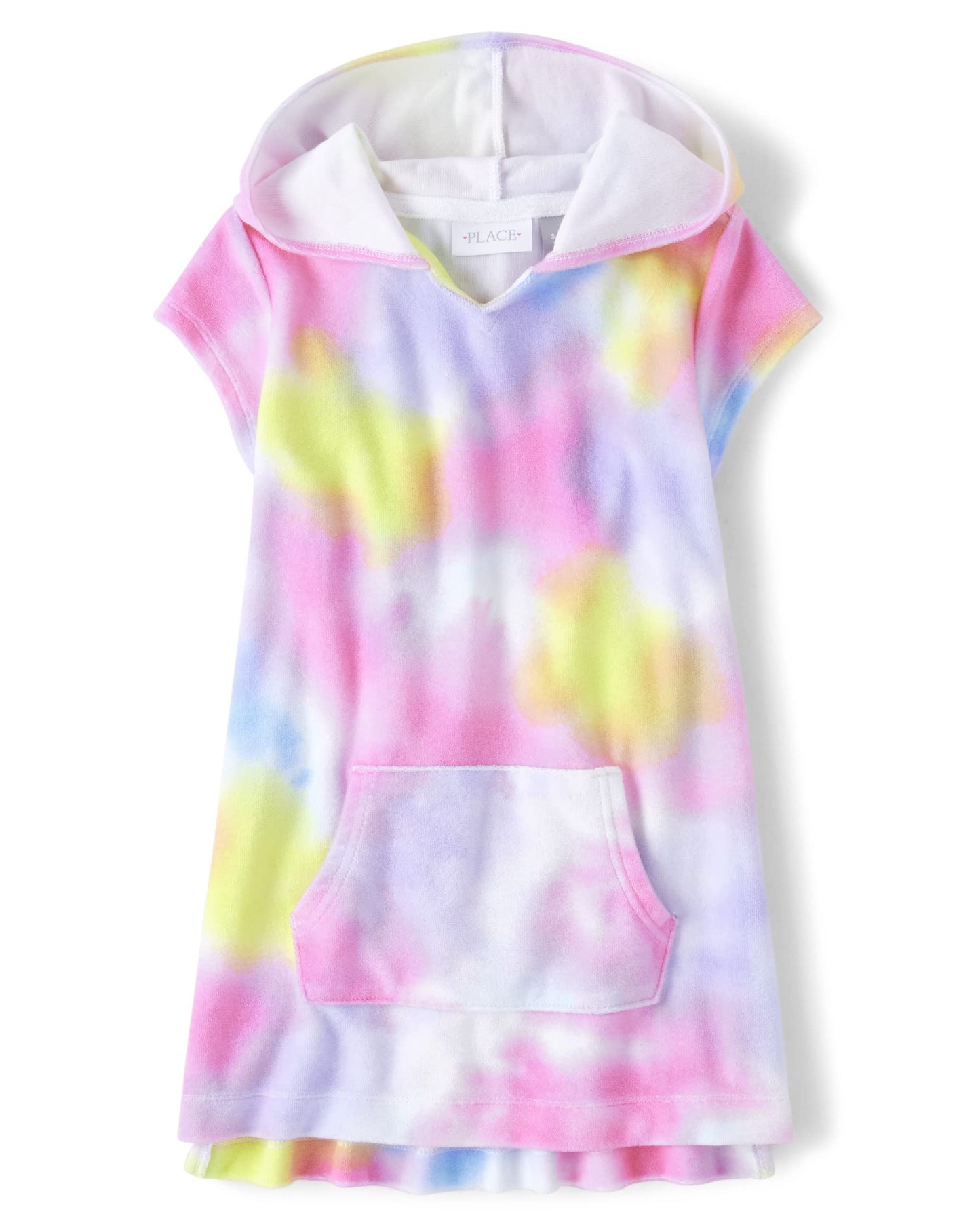 The Children's Place Girls Hoodie Coverup Swimwear Up, Neon Peony, Medium US