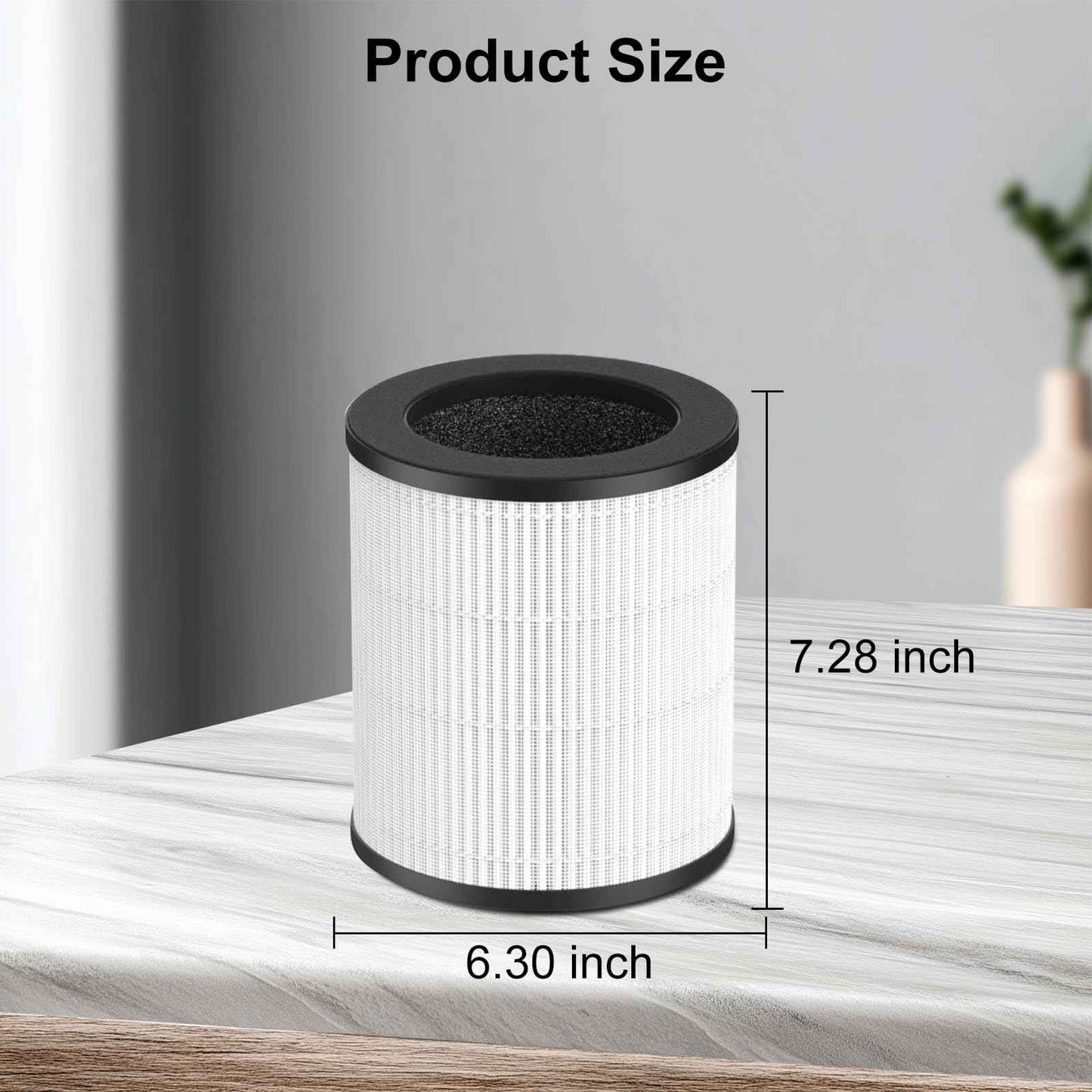 Doifyn M03 Replacement Filter Compatible with MOOKA M03 & B-D03 Air Purifier, True Filter, Activated Carbon & Pre-filter, 3-in-1 Filtration System for Home Large Room up to 1500 ft², 2 Pack