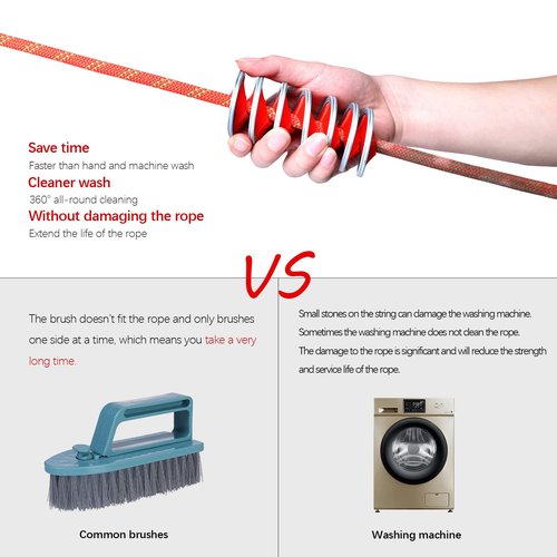 CAMNAL Climbing Rope Cleaning Brush - 360 All-Round Cleaning Tool for Ropes and Clotheslines