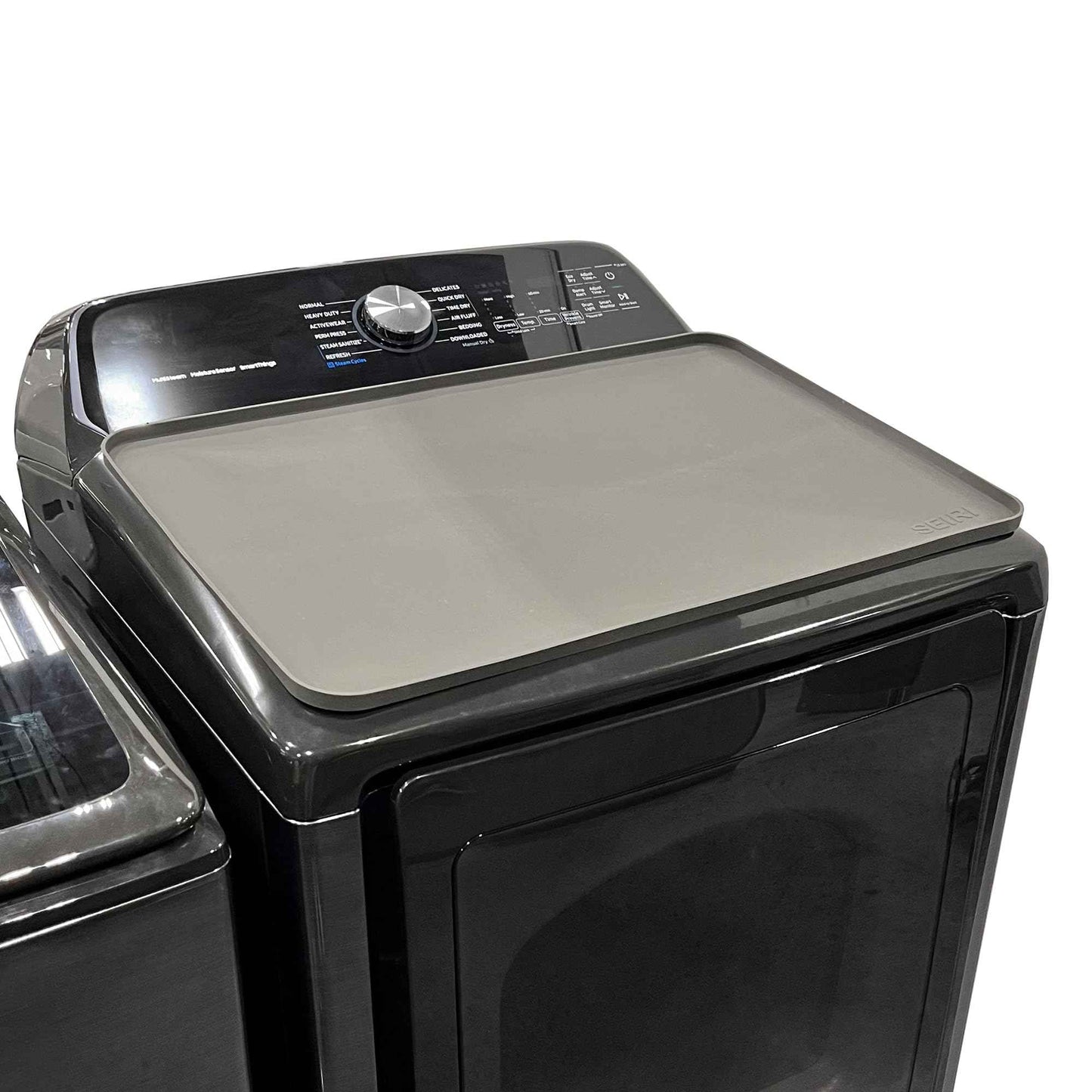 SEIRI 1pcs Washer and Dryer Covers for the Top, 26" x 18" Silicone Dryer Top Protector Mat Non-slip Waterproof Washing Machine Cover Protector Top Load for Laundry & Kitchen (Dark Gray)