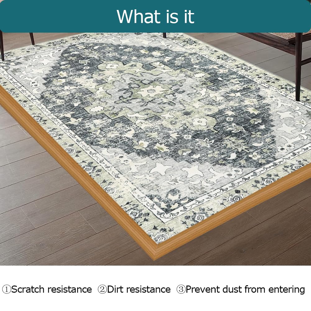 Tintvent Floor Transition Strip, Self-Adhesive Vinyl Flooring Cover Strips, Floor Flat Divider Strip for Joining Floor Gaps, Carpet Threshold Transition; 2" Wide-Brown Wood Grain (3.3Ft)