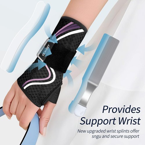 TISMOD Wrist Brace for Carpal Tunnel,Night Wrist Support Pain Relief Wrist Splint for Arthritis Tendonitis Sprains Hand Brace for Work Fit for Women and Men(Left,XS-M)