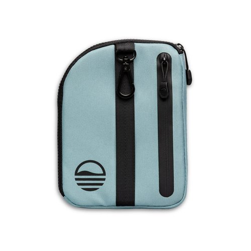 Golf Valuables Pouch with Clip by Sunday Golf | Zippered, Water Resistant Nylon, for Extra Tees, Pencils, Ball Markers (Seafoam)