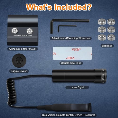 Bug Salt Gun Laser Sight - Red Dot Beam Compatible with Gel Ball Blasters | Includes 2 Sets of Batteries