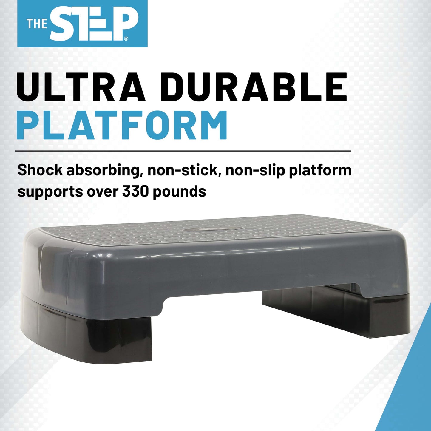 The Step Mini Aerobic Stepper for Home Workout Steppers for Exercise,Gray/Black