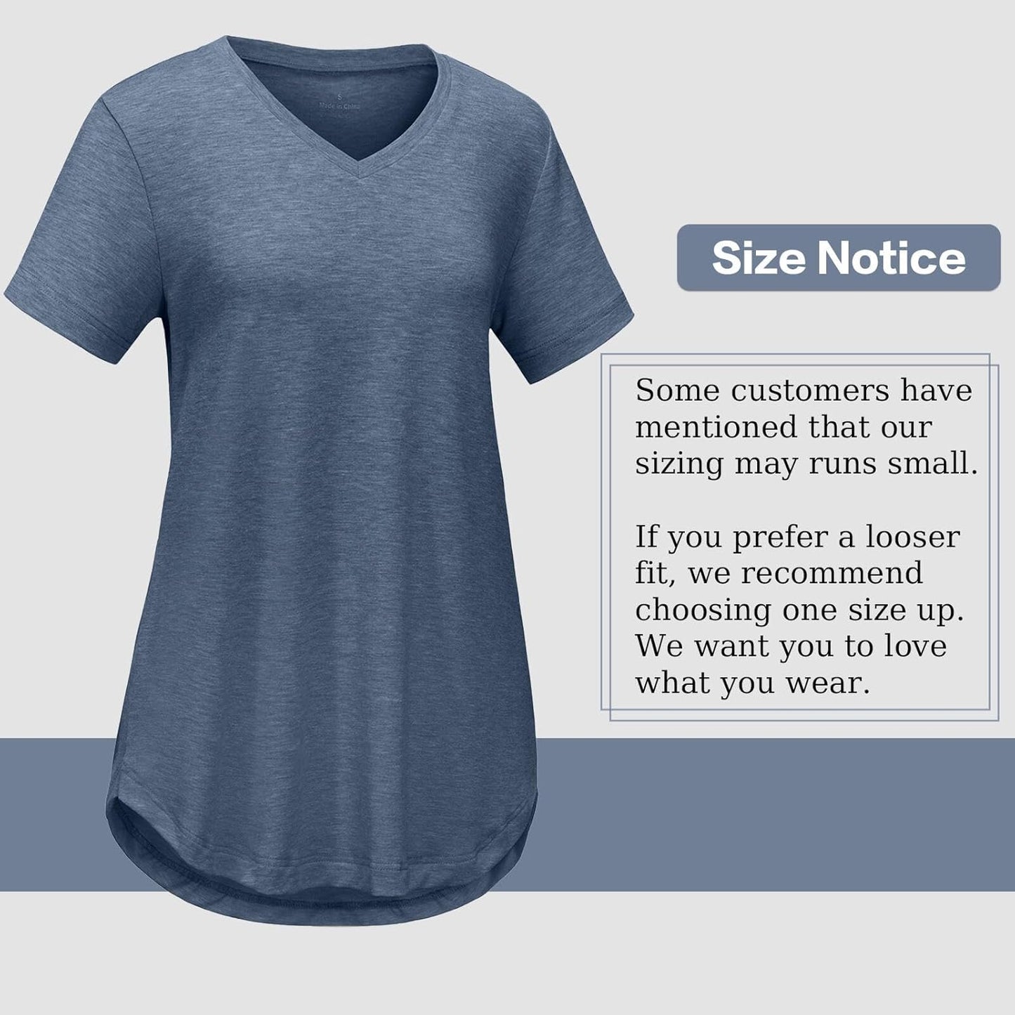 Skiennix V-Neck T-Shirts for Women - Casual Short Sleeve Tops | Plus Size, Loose Fit, 4 Pack