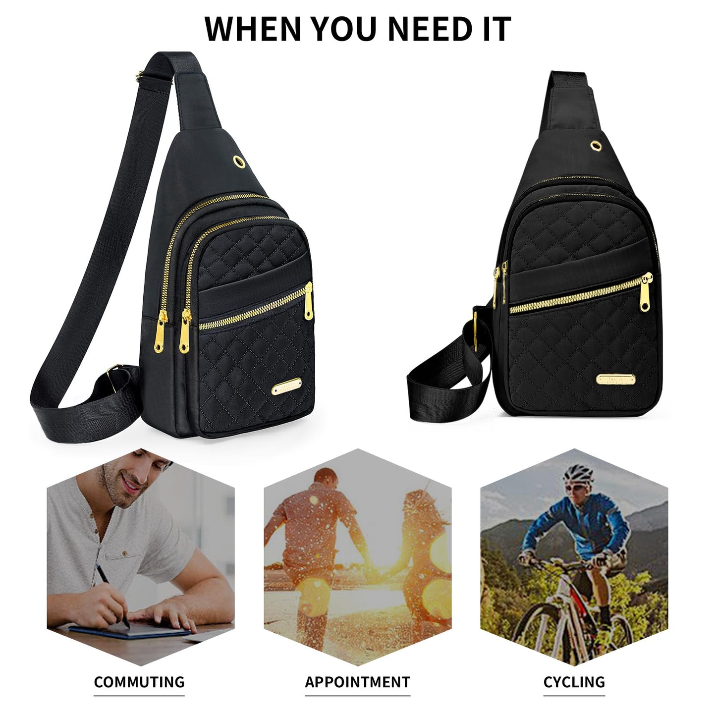 Aisijimo Small Sling Bag For Women Men Casual Crossbody Sling Backpack