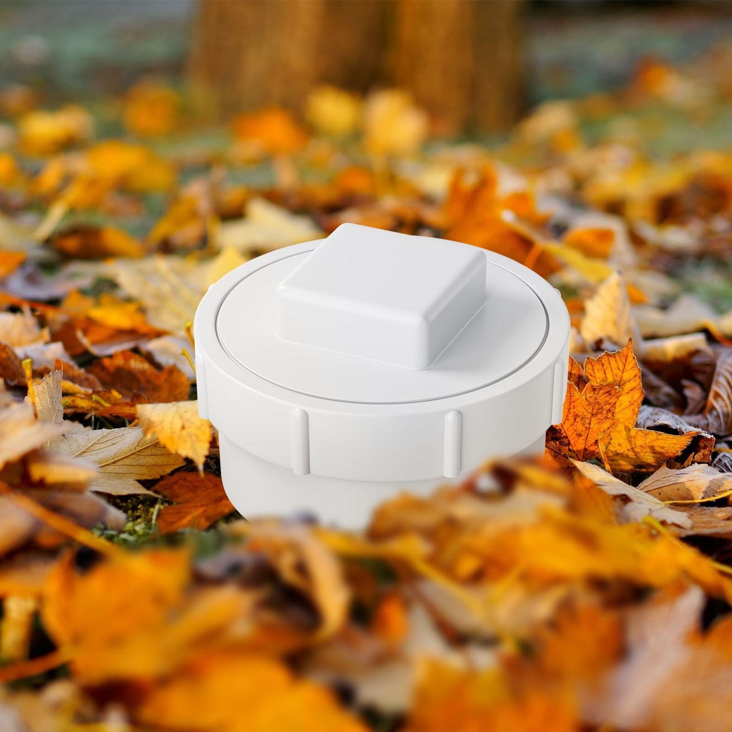 Oblectatio 3" PVC Sewer Cleanout Adapter with Plug Pipe Fitting - Durable DWV Flush Cap for Drainage Systems