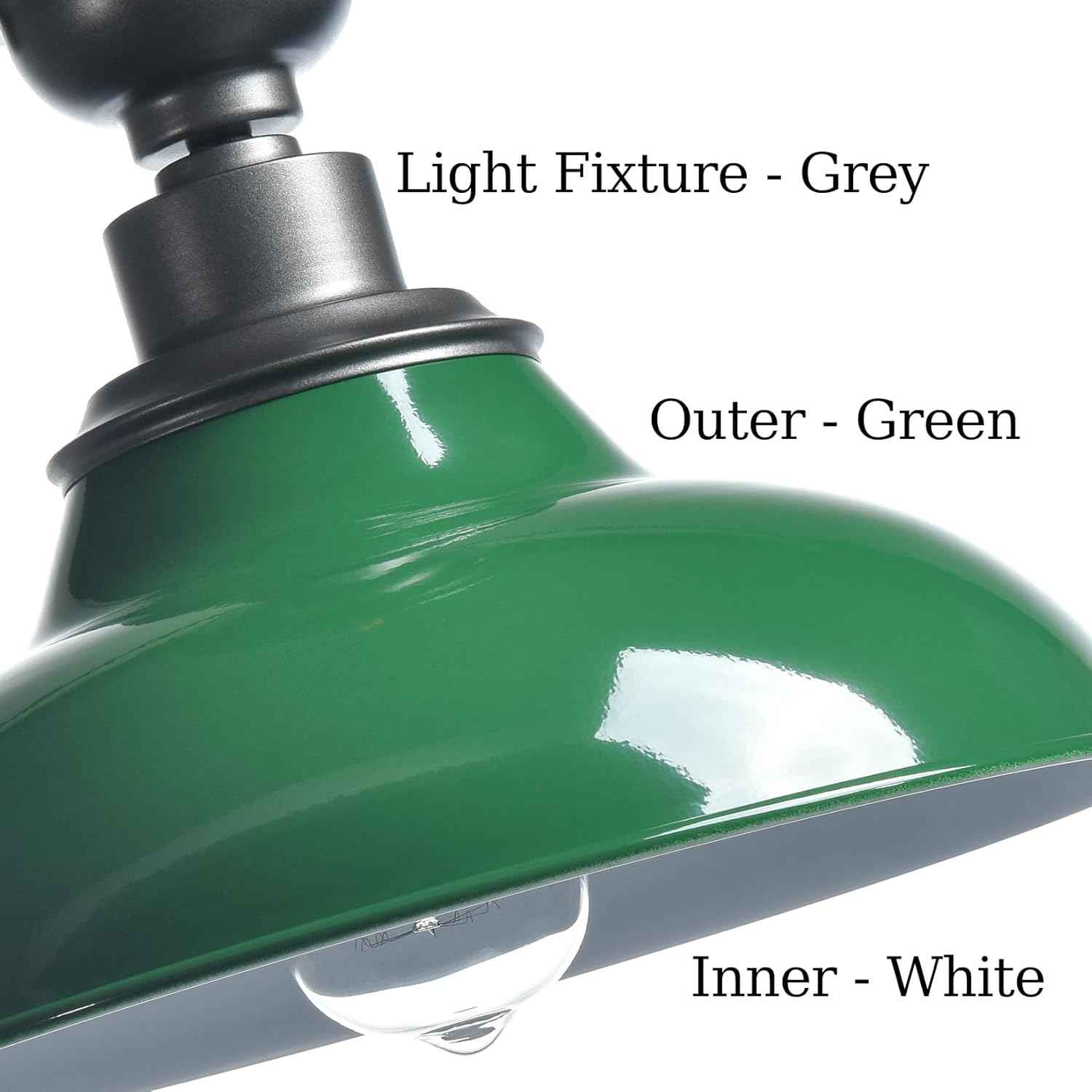 12-Inch Farmhouse Semi Flush Mount Ceiling Light - Black Industrial Barn Fixture for Bedroom, Kitchen, Foyer