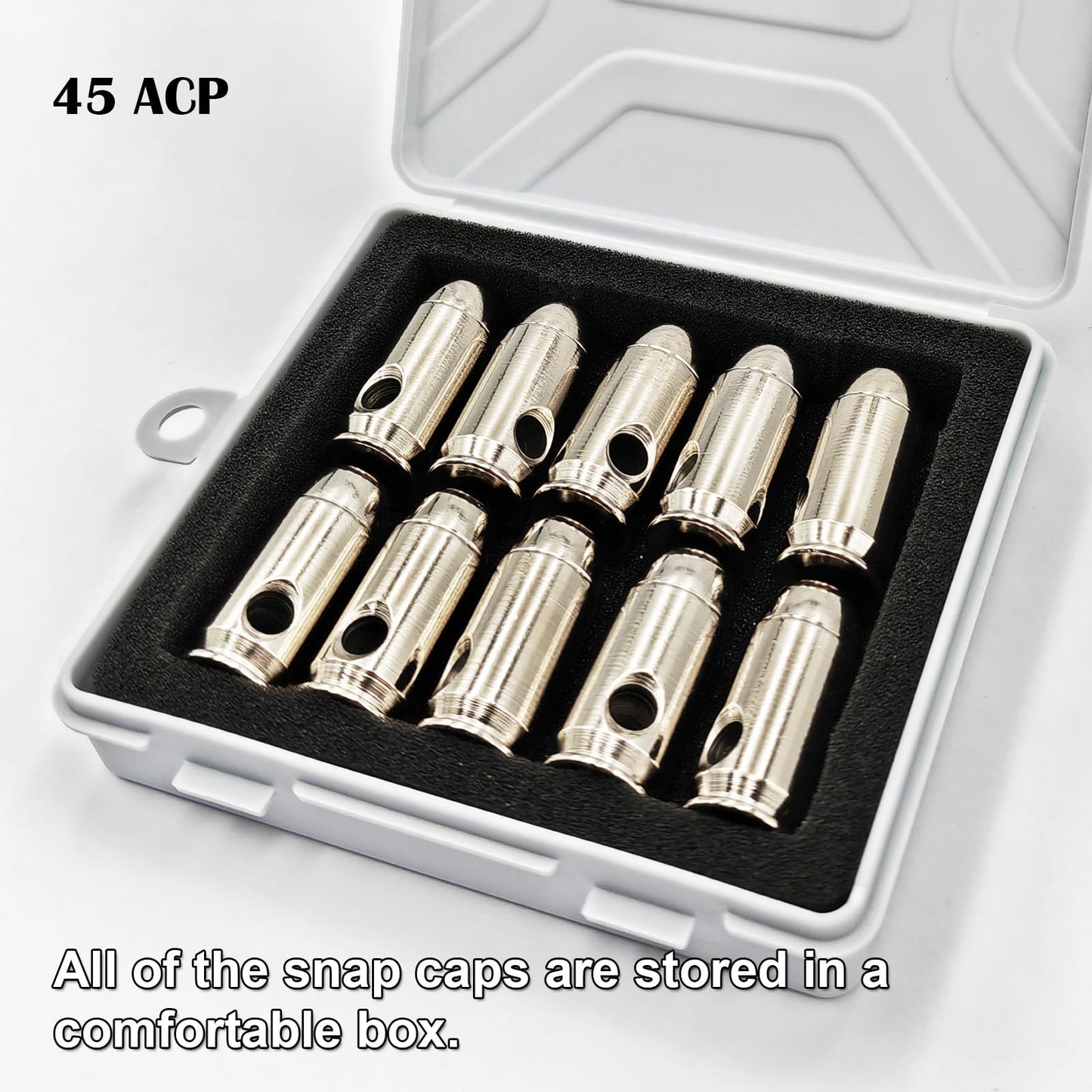 Angeebin Training Snap Caps for Dry Fire Training Dummy Rounds Practice Safe Loading Firing (45ACP-10pcs)
