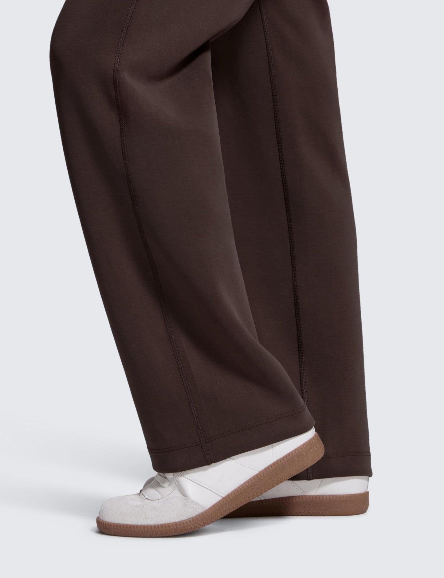 CRZ YOGA SoftAura Straight Leg Casual Sweatpants Women 30" - Modal Lounge Travel Pants with Pockets Hot Fudge Brown Medium