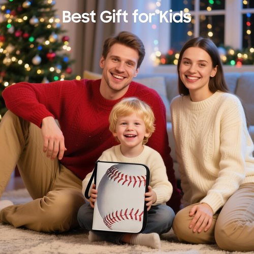 Baseball Card Binder - 4 Pocket Trading Card Holder with 400 Pockets & 50 Removable Sleeves | Portable Collectible Album for Kids