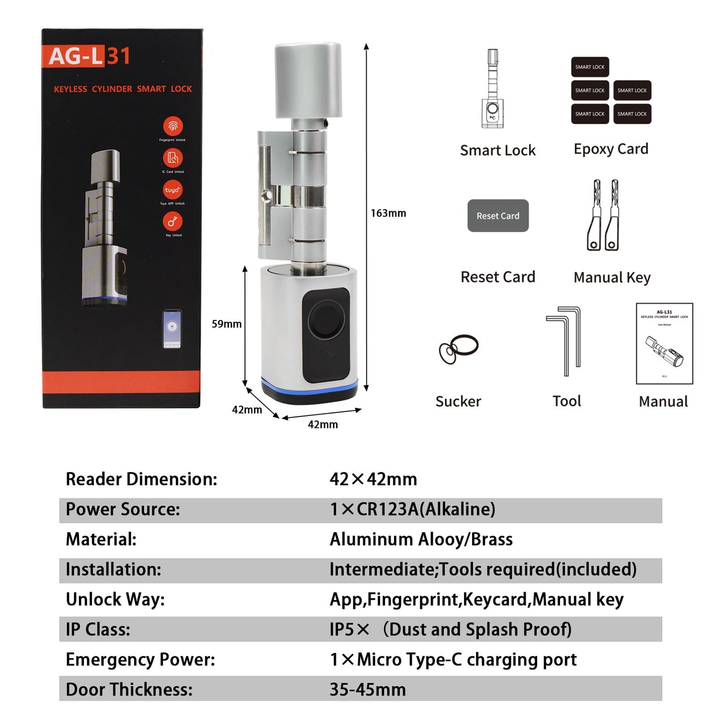 Intelligent Door Locks Fingerprint IC Card Key Cell Phone Application Household Intelligent Electronic Locks Applicable to Wooden Iron Security Door