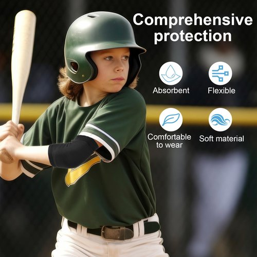 Kids Elbow Pads, Breathable Compression Sleeve Soft Elbow Brace Boys, Girls, Junior Youth, Elbow Protector for Volleyball Basketball Skating Dancing Crawl Skiing Cycling