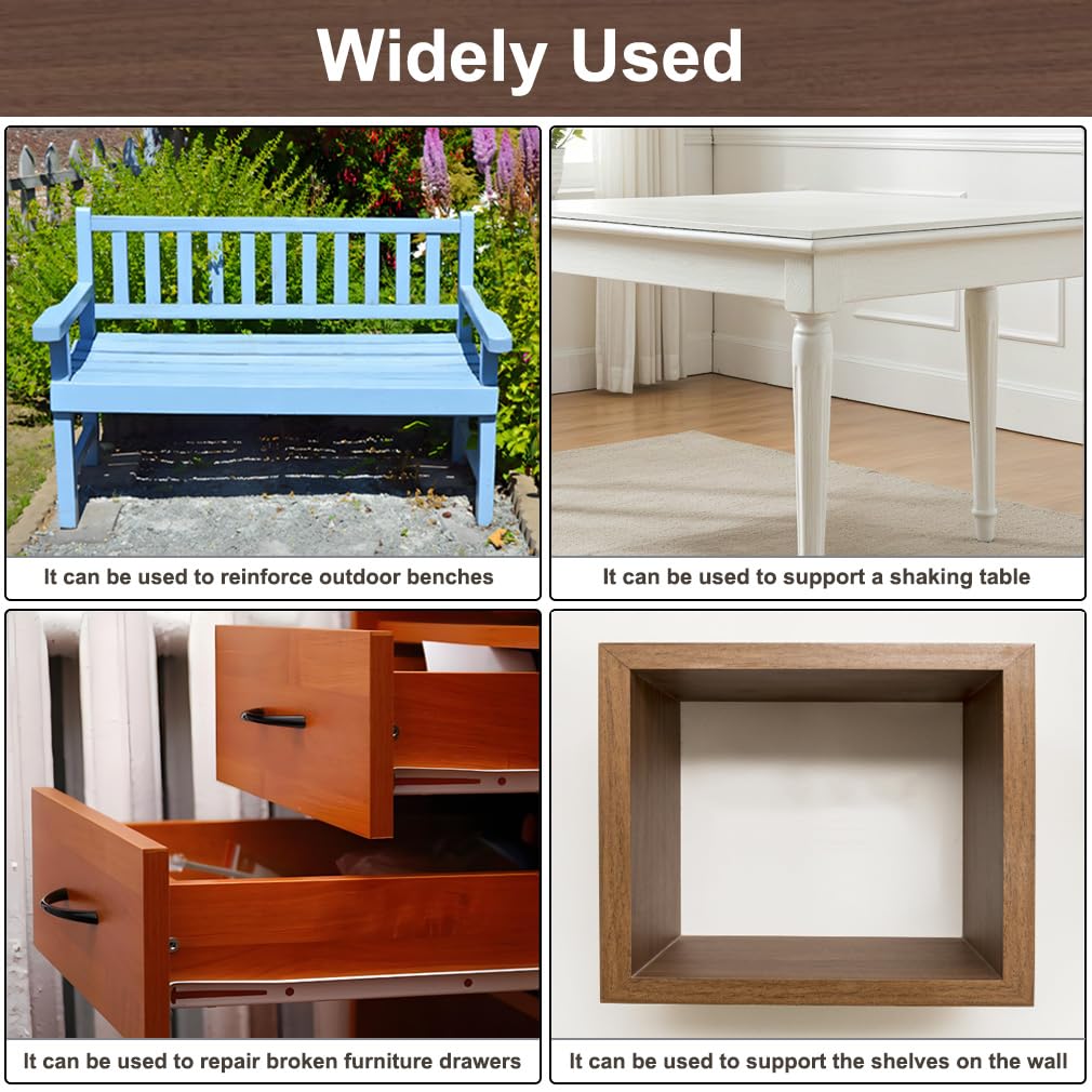 White L Bracket 2.5 Inch Stainless Steel Corner Brace, 6 Pcs 90 Degree Joint Heavy Duty Right Angle Brackets for Wood Shelves, Cabinet, Frame, with Screws