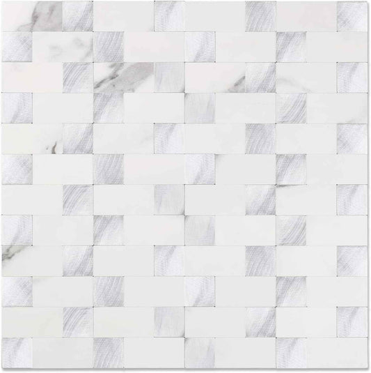 Stainless Steel Peel and Stick Backsplash Tiles - 20 Sheets, 12''x12'' for Kitchen & Bathroom