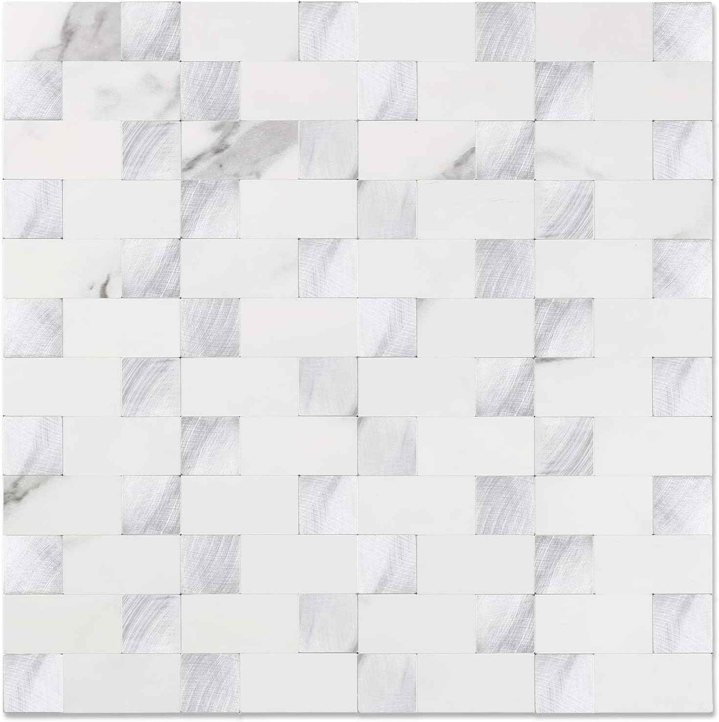 Stainless Steel Peel and Stick Backsplash Tiles - 20 Sheets, 12''x12'' for Kitchen & Bathroom