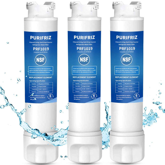 PURIFRIZ EPTWFU01 Refrigerator Water Filter Compatible with RWF5800A, EPTWFU01, EWF02, Pure Source Ultra II, Pure Source Ultra 2, 012505454226, 4562222, 6 Month / 300 Gallon,3 Pack