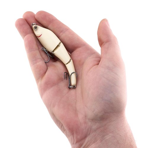 Berkley Magic Swimmer Fishing Lure, Bone, Size 95, 3.75 in, Maximum Forward Buoyancy Provides Optimal Lifelike Swim Action, Equipped with High-End Hooks