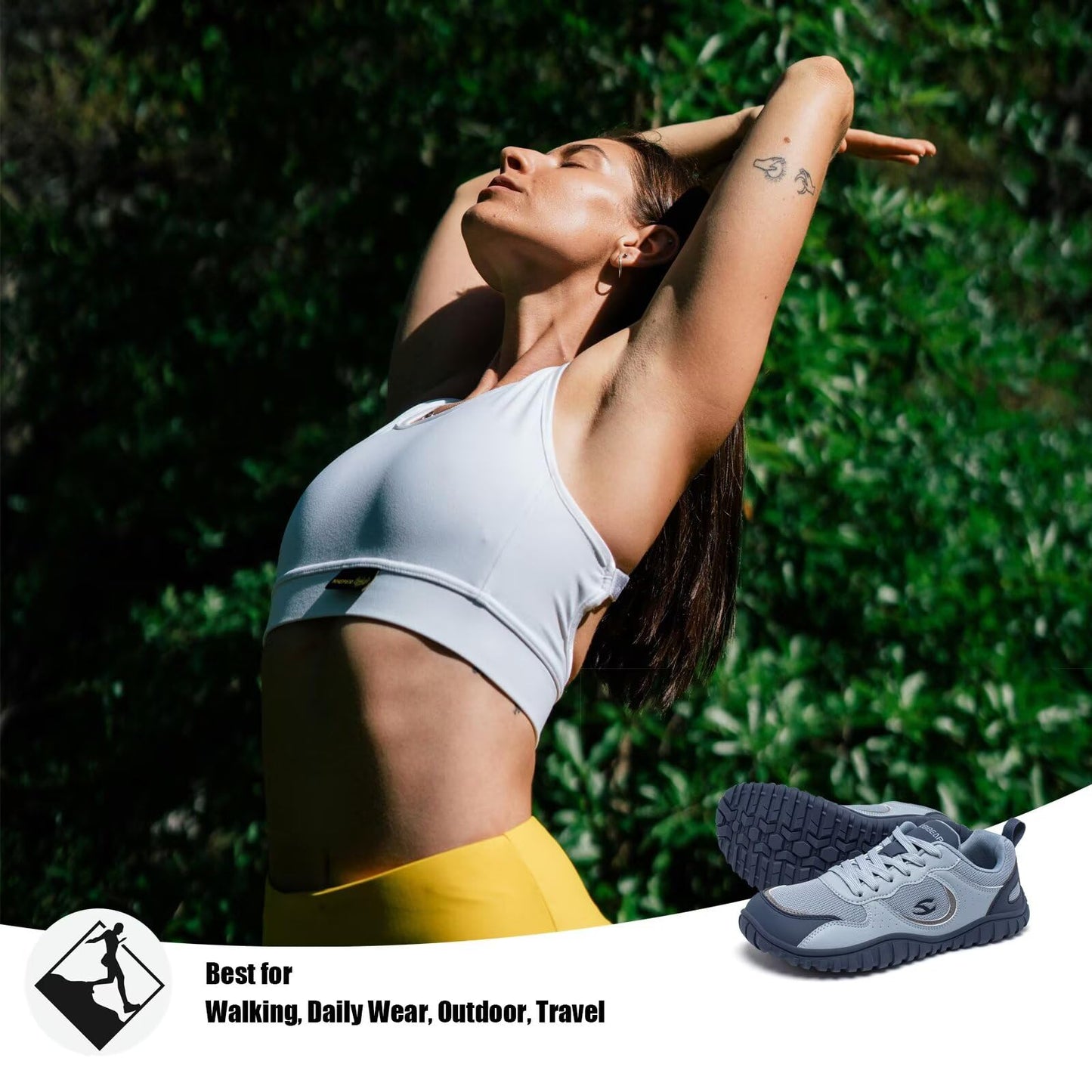 HOBIBEAR Women Barefoot Shoes Wide Toe Box Zero Drop Sole Sneakers Trail Running Minimalist for Outdoor Casual Gym Trekking Travel Training Walking Blue