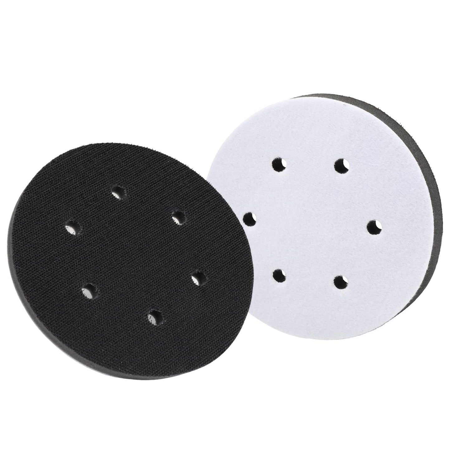 2 Pack 6 Inch 6 Holes Interface pad,Orbital Sander Foam Pad,6" Foam Sanding Pads,Hook and Loop Soft Density Sponge Cushion Buffer Backing Pad for Orbital Sander