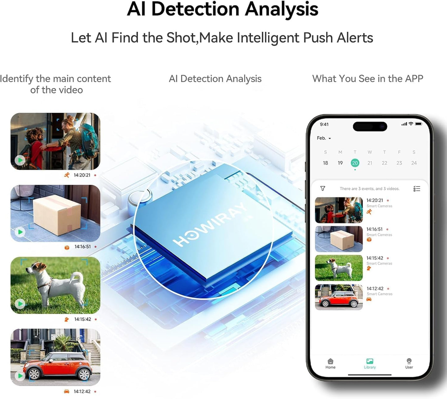 LongPlus Security Cameras Wireless Outdoor Camera Wireless Camera for Home Security, 3 Pack 2K Battery Powered WiFi Cameras with AI Motion Detection, 2-Way Talk, Cloud/SD Storage