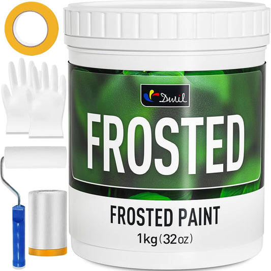 Frosted Glass Window Privacy Paint - 32oz Waterproof & UV Resistant Spray for Bathroom, Kitchen, Sliding Doors