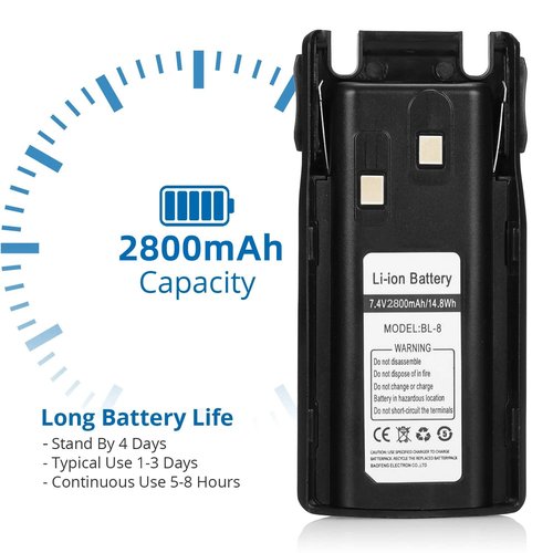 BAOFENG UV-82 5W Radio Handheld Dual Band Portable Walkie Talkies for Adults with Earpiece