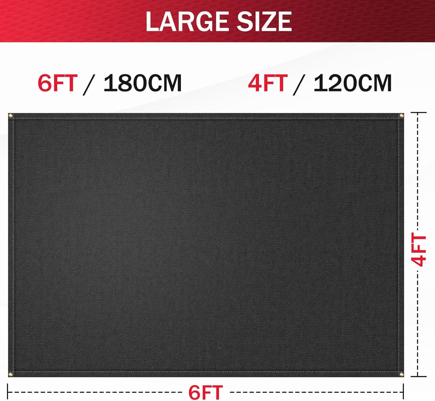 Heavy Duty Welding Blanket 4x6 ft - 1022°F Fire Resistant Fiberglass Insulation (2 Pack)