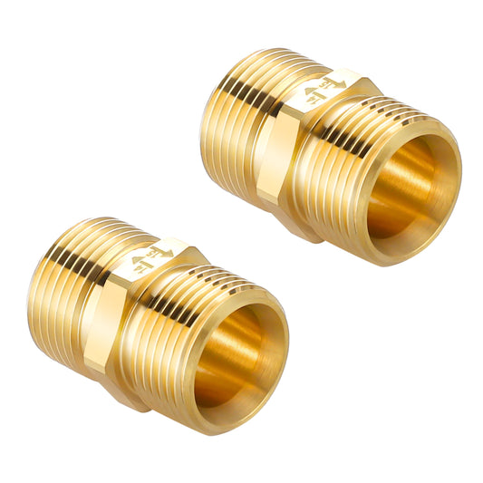 M MINGLE Pressure Washer Adapter, Metric M22 15mm Male Thread to M22 14mm Male Fitting, 4500 PSI, 2 Pack