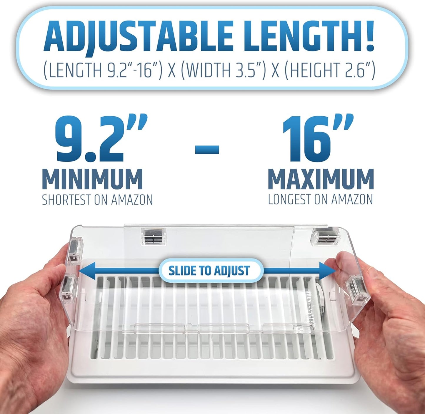 Magnetic Vent Air & Heat Deflector (2 Pack) - Adjustable 9.2” to 16” | Strong Neodymium Magnets