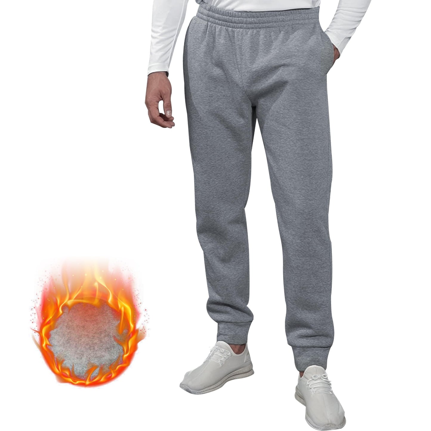 MLYENX 2/3 Pack Fleece Sweatpants for Men Active Athletic Comfy Mens Jogger Pants with Pockets
