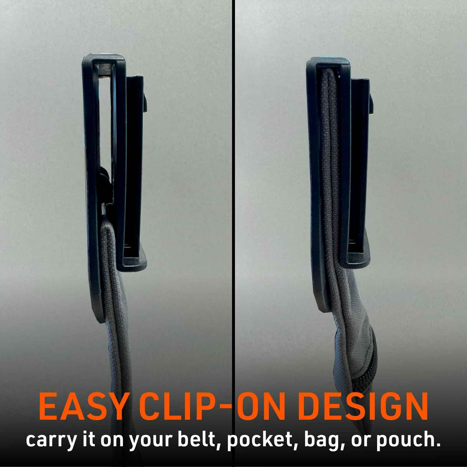 Tape Measure Holder Clip & Tool Holder – Tool Belt Clip Multi-Purpose for Cordless Drill, Impact, Nailer, Tape Measure, or Any Tools with Hanger Clips