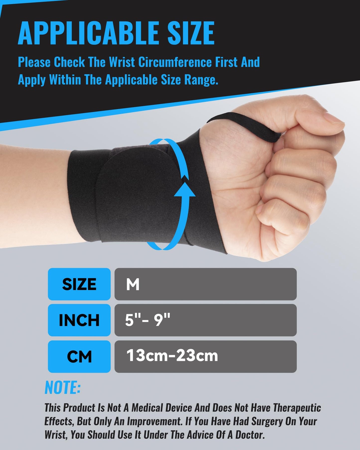 OPOX Wrist Brace, Carpal Tunnel Wrist Brace, Wrist Wraps for Arthritis, Tendonitis, Wrist Joint Pain, Ultra-Thin Elastic, Ultra-Breathable, Ultra-Comfortable Material, Suitable for Women & Men, Suitable for Both Right & Left Hands