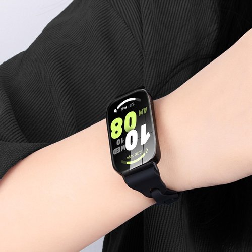 Lamshaw Compatible for Shock Clock 3 Bands, Elastic Silicone Hollowed Out Replacement Straps Compatible for Pavlok Shock Clock 3 (Black)