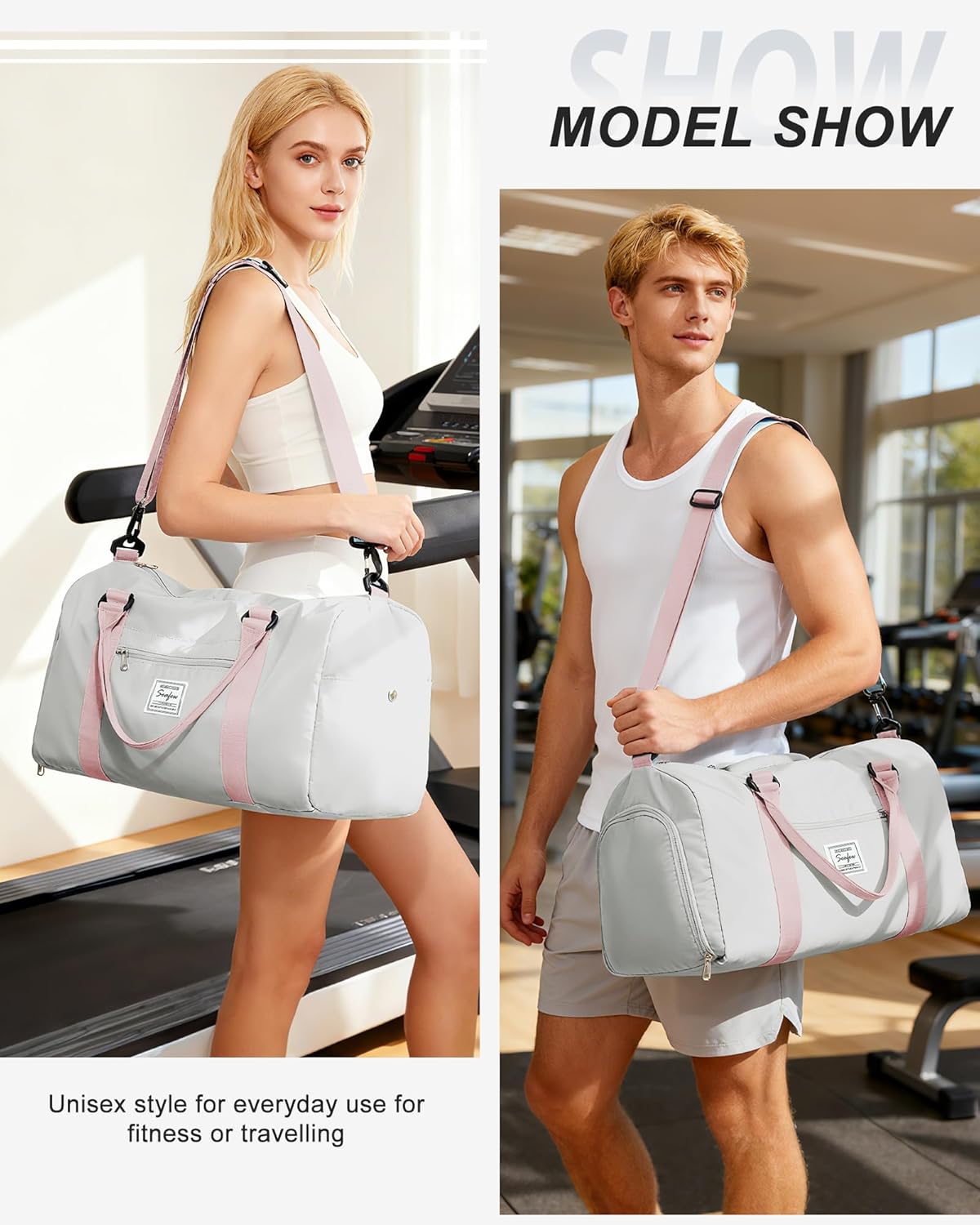 Skiennix Women's Gym Bag - Versatile Travel Duffel Tote for Weekend Getaways | Stylish & Durable