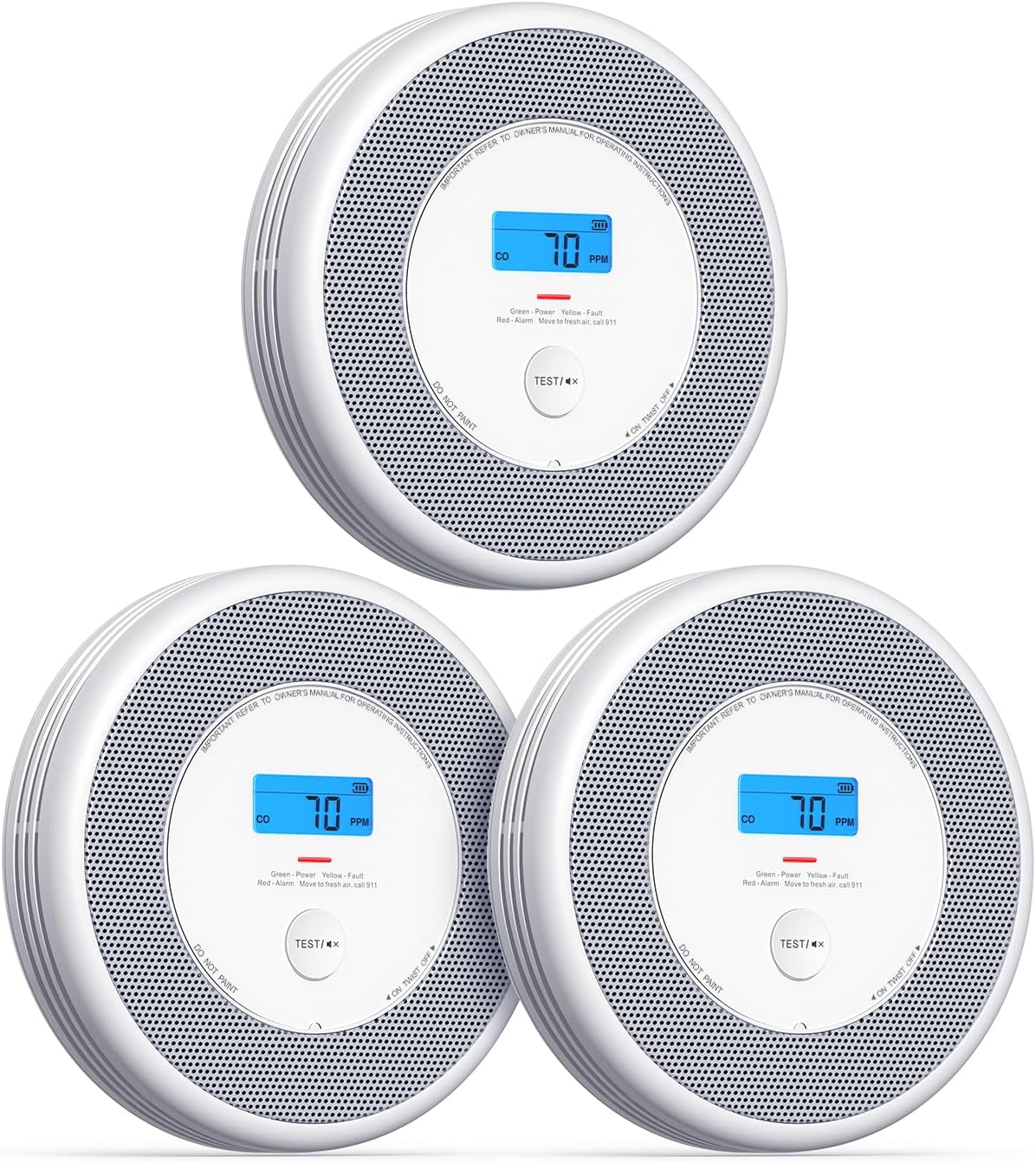 X-Sense XP0A-SR Smoke and Carbon Monoxide Detector Combo with Voice Alerts - 1-Pack