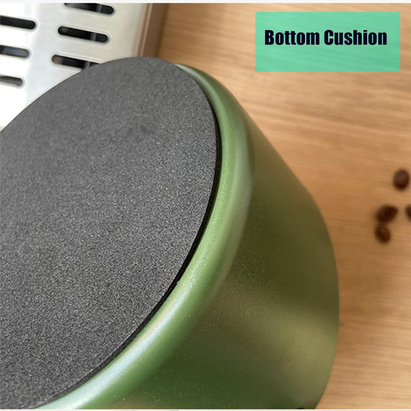 Coffee Knock Box, 4.6 in, Barista Style Espresso Grounds Knock Box, Removable Plastic Knock Rod, Non-Slip Base, Espresso Maker Accessory (Black)