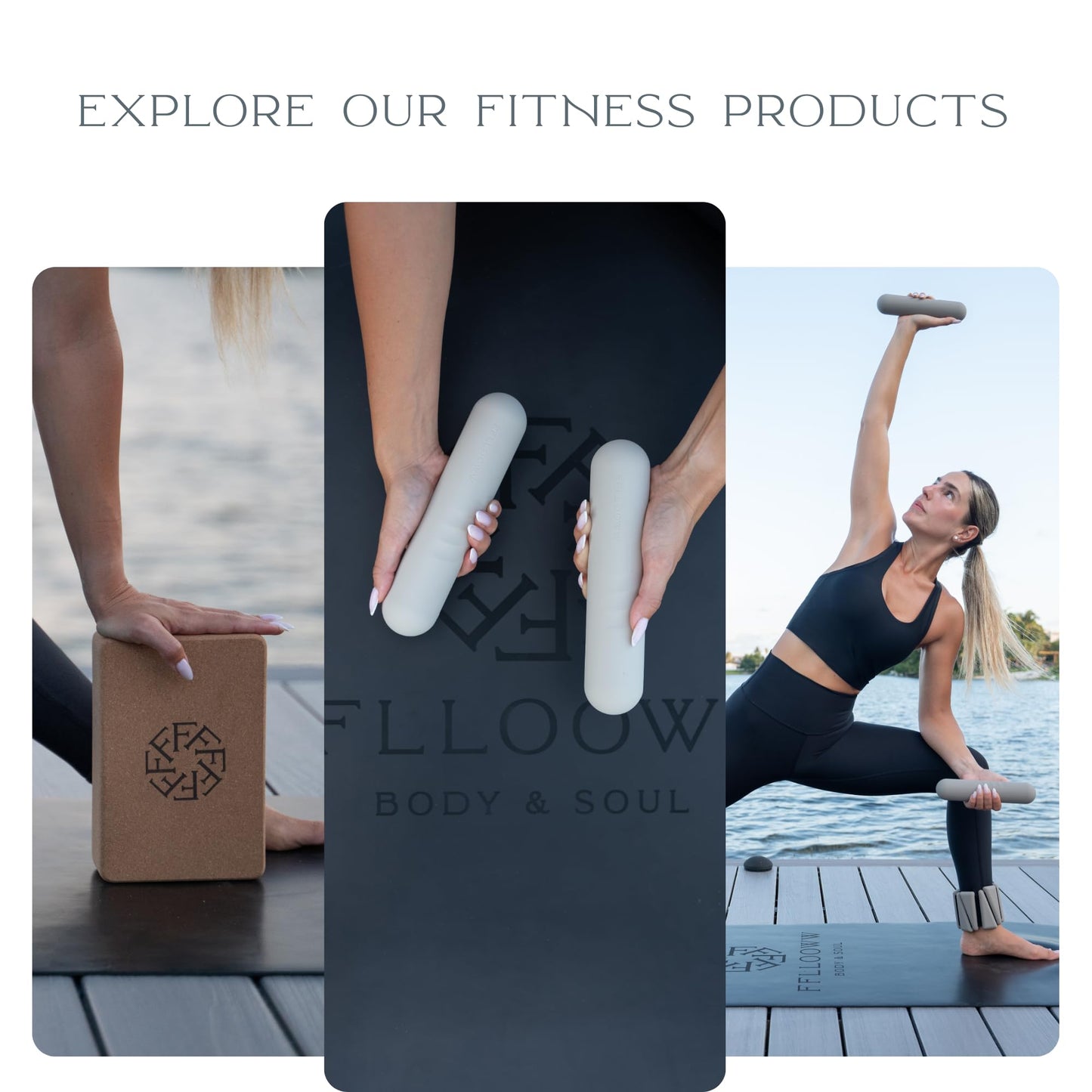 FFLLOOWW 2.2 lb Dumbbells for Training, Exercise & Home Workouts – Yoga, Pilates, Sculpting, Toning & Strength (Set of 2)