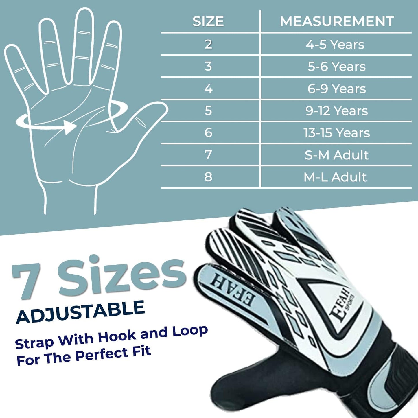 Skiennix Soccer Goalkeeper Gloves - Youth Goalie Gloves with Strong Grip Palms for Kids