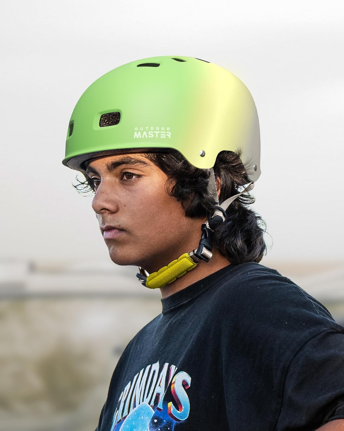 OutdoorMaster Skateboard Cycling Helmet - Multi-Sport Design with Removable Liners for All Ages