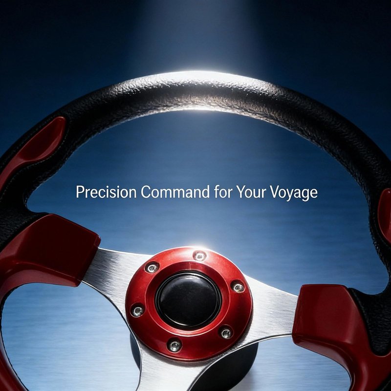 12.5" Universal Golf Cart Steering Wheel, Rust proof and Corrosion Resistance, Fit EZGO TXT/RXV/Club Car DS/Precedent/Yamaha, Most Golf Carts (Carbon Fiber Red and Black)